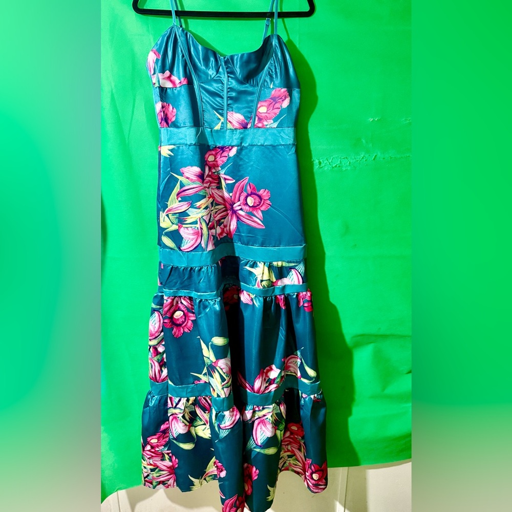 Floral Teal Jumpsuit